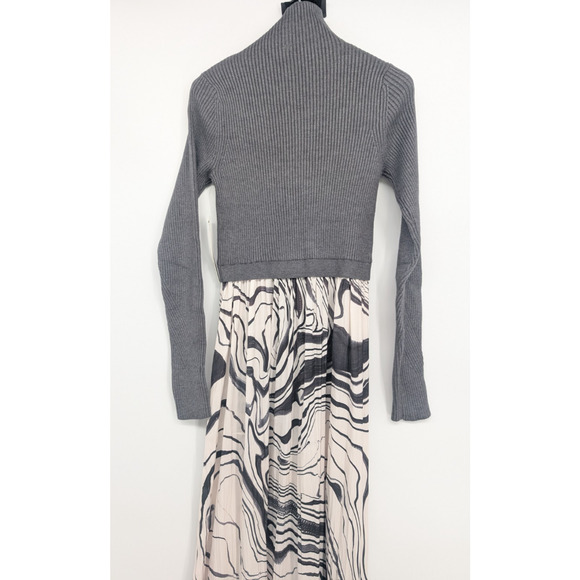NWT Anthropologie The Thea Twofer Sweater Maxi Dress Size XS Grey Motif # 8C502 - Picture 7 of 11